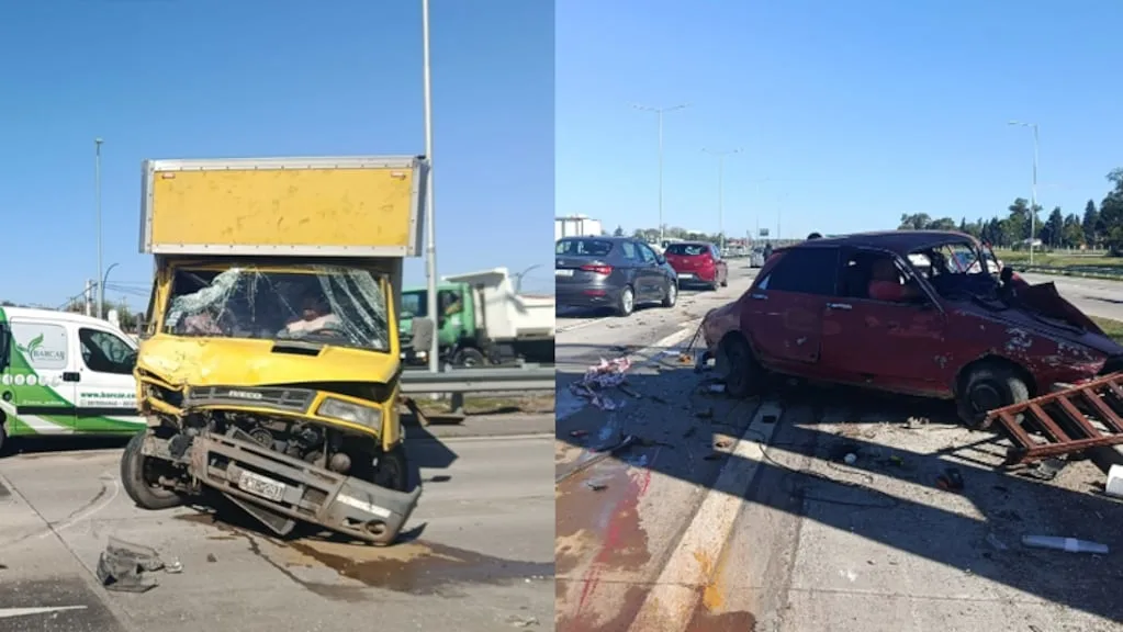 Choque entre un camión y un auto cortó la Circunvalación