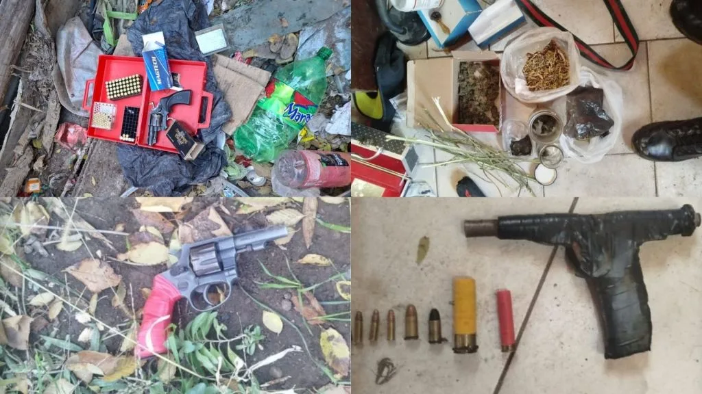 Allanamiento en barrio Nuevo tras balacera en Roca dejó armas, droga y moto robada