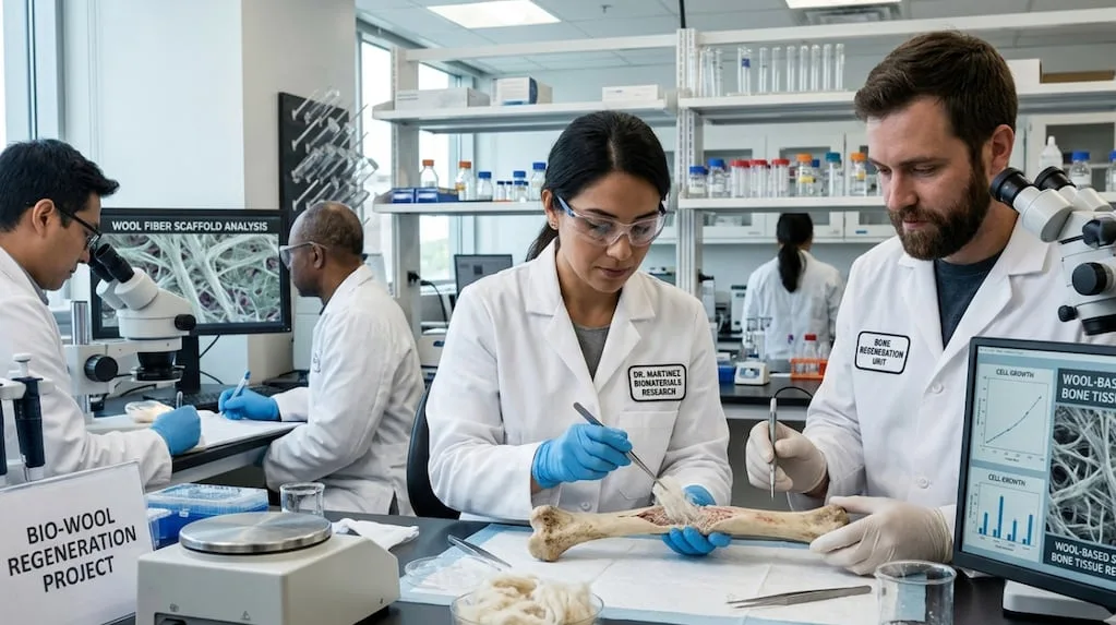 Científicos crean un material regenerativo para huesos a partir de lana