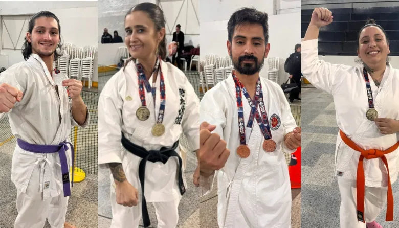 Karatecas de Necochea logran múltiples podios en campeonato internacional en Uruguay
