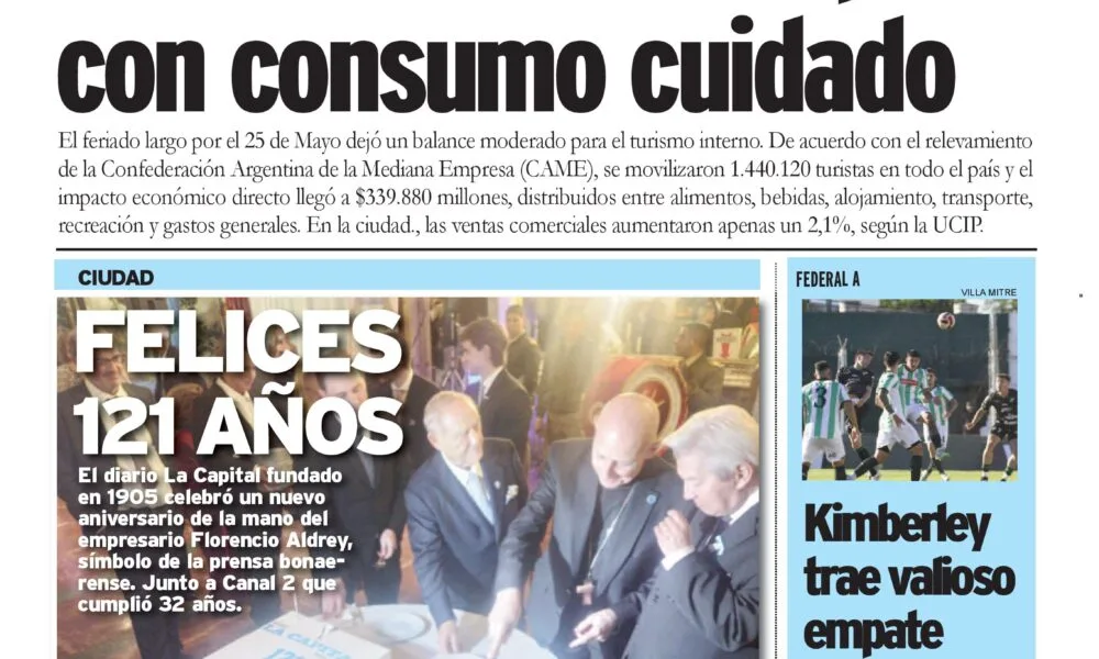 La Capital celebró su 121° aniversario junto a Canal 2 y líderes locales