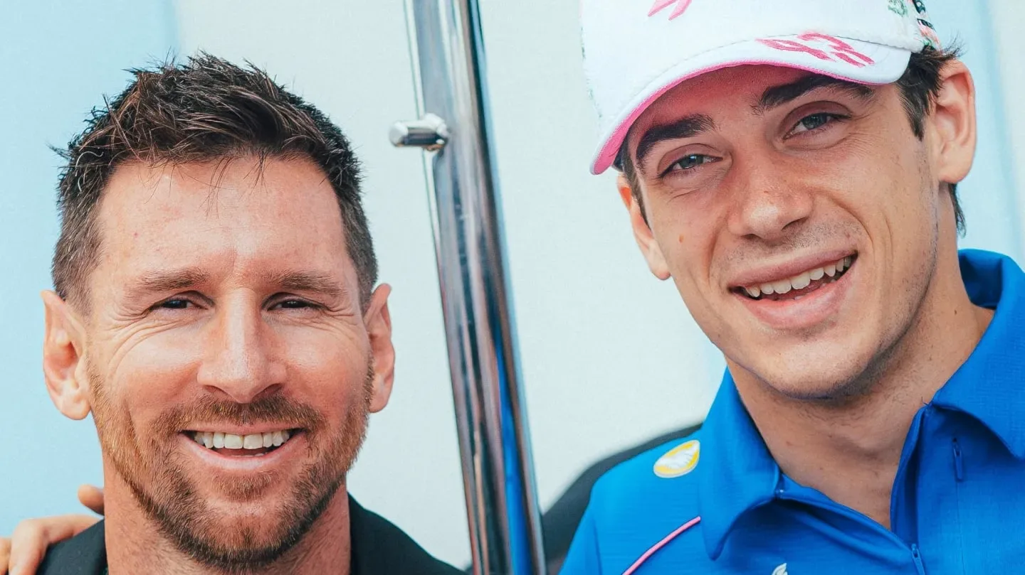 Messi visitó a Colapinto en la Fórmula 1 y se subió a un automóvil