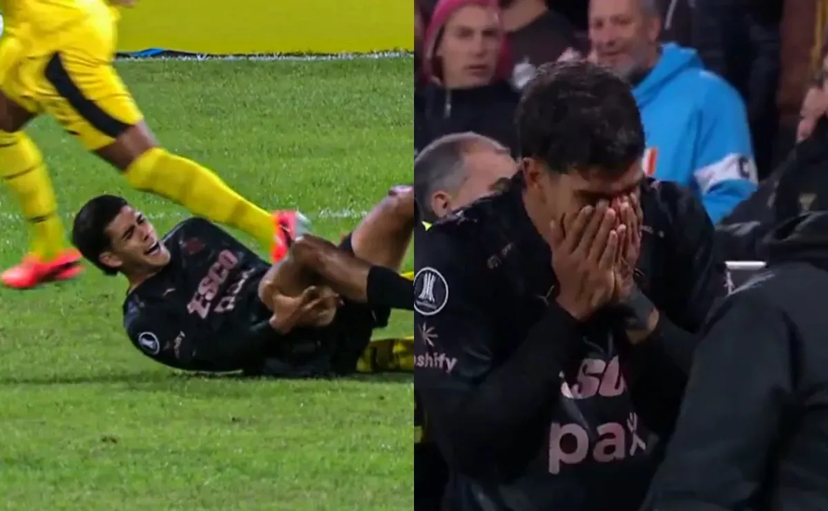 Nasif abandonó llorando tras lesionarse en el partido Platense-Peñarol