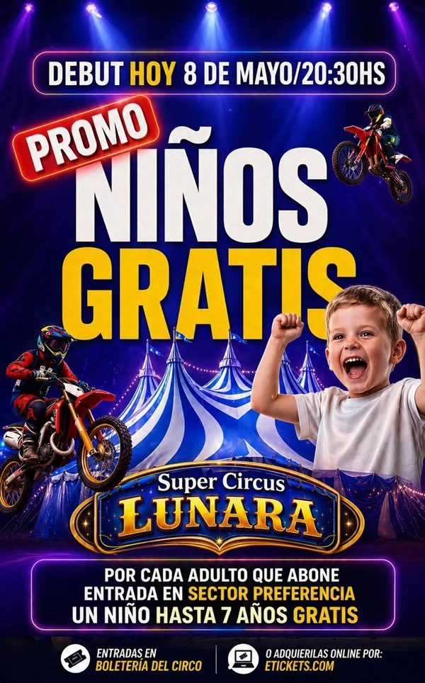 Super Circus Lunara inicia funciones con espectáculo innovador en avenida Libertad