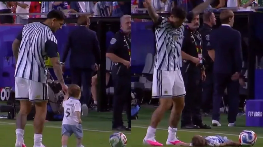 Blooper de Leandro Paredes con su hijo tras la victoria argentina en el Mundial 2026