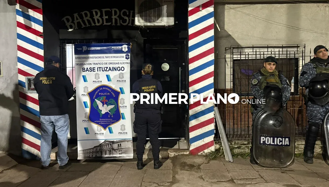 Desmantelan una red de narcotráfico que operaba desde una barbería en Ituzaingó