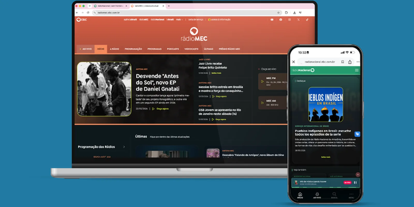 EBC renueva los portales digitales de Rádio Nacional y MEC con nuevas funcionalidades
