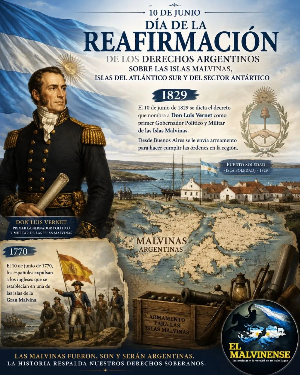 La historia detrás del 10 de junio, día clave en la reafirmación de soberanía sobre Malvinas