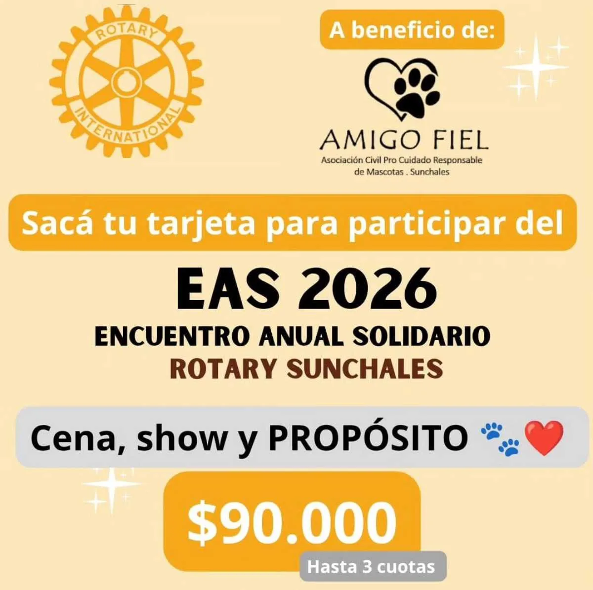 Rotary Club de Sunchales organiza su Encuentro Anual para apoyar a Amigo Fiel
