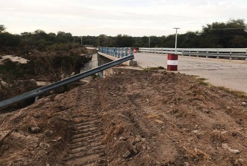 San Luis inicia obras clave para reparar daños en el puente del río Conlara y Ruta 18