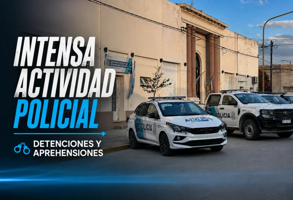 Varias detenciones en Adolfo Gonzales Chaves en operativos policiales recientes