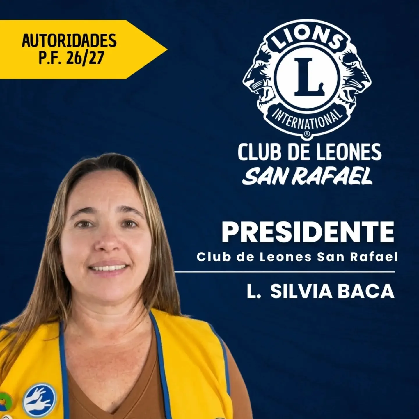 Silvia Baca asume la presidencia del Club de Leones San Rafael y busca ampliar la participación comunitaria